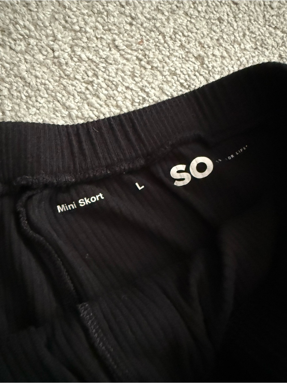SO Black Ribbed Mini Skort - Picture 3 of 4